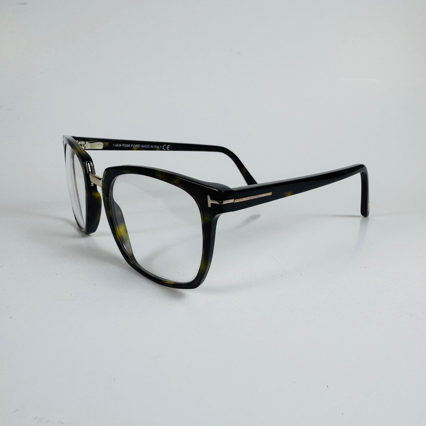 Tom Ford TF 5523-B 001 Black Gold Blue Block Eyeglasses 50mm