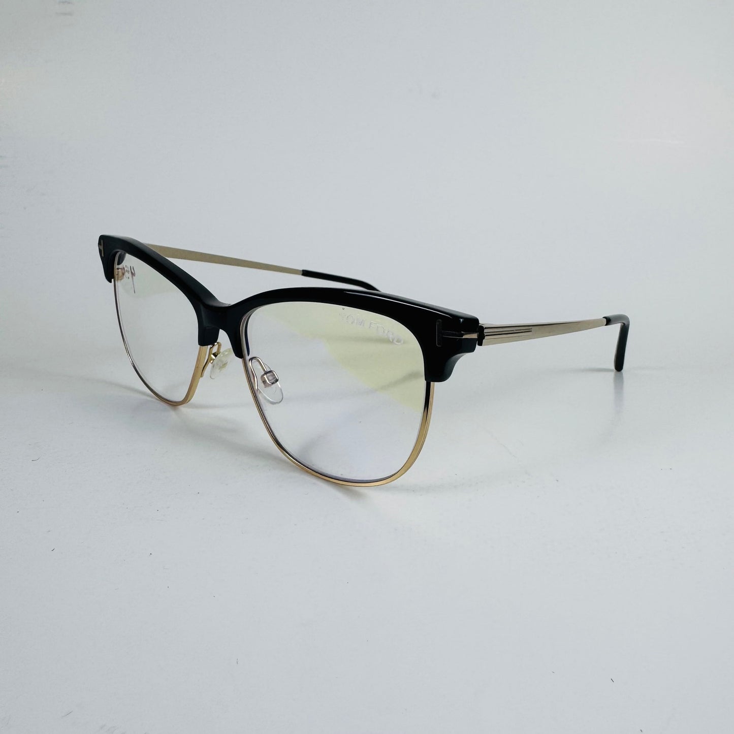 Tom Ford TF 5546-B 001 Black Gold Eyeglasses 54mm