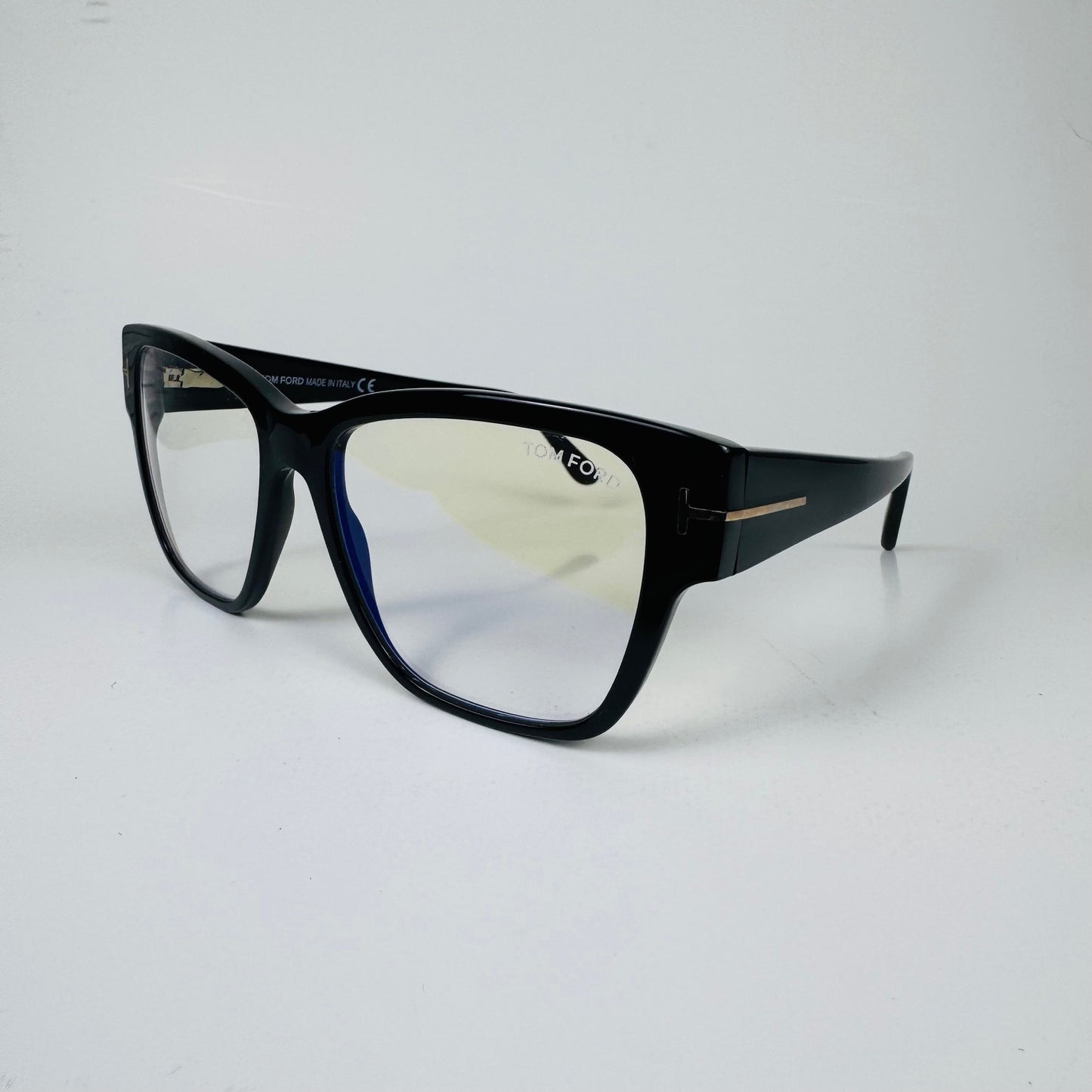 Tom Ford TF 5745-B Black 001 Plastic Eyeglasses Frame 54-16-140 Cat Eye